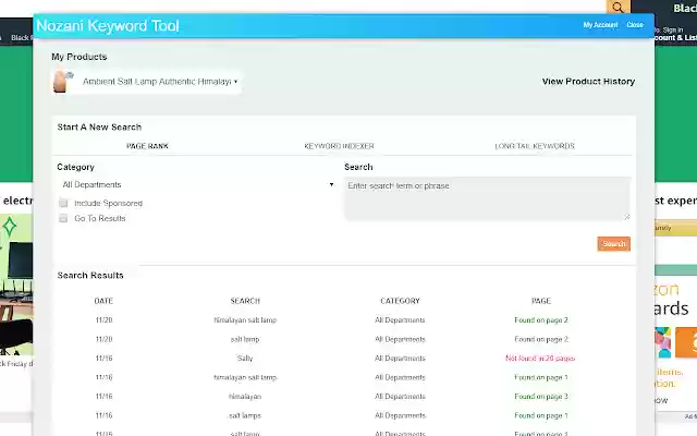 Nozani Keyword Tool  from Chrome web store to be run with OffiDocs Chromium online