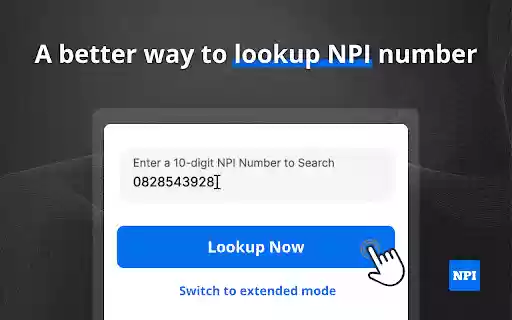 NPI Number Lookup  from Chrome web store to be run with OffiDocs Chromium online