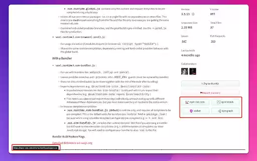 npm stat  from Chrome web store to be run with OffiDocs Chromium online