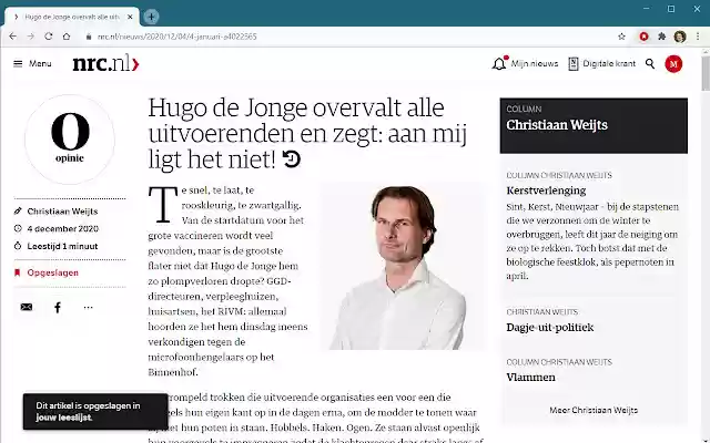 NRC leeslijst  from Chrome web store to be run with OffiDocs Chromium online