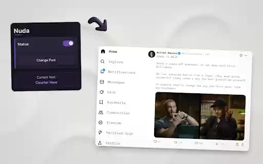Nuda  from Chrome web store to be run with OffiDocs Chromium online