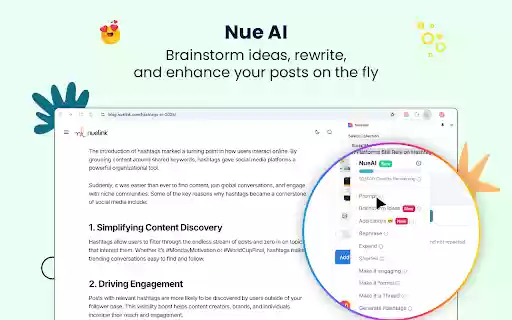 Nuelink: Social Media Management Tool  from Chrome web store to be run with OffiDocs Chromium online
