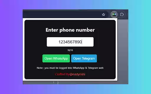 NumberToChat  from Chrome web store to be run with OffiDocs Chromium online