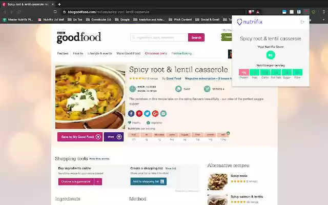 Nutrifix Chrome Plugin  from Chrome web store to be run with OffiDocs Chromium online