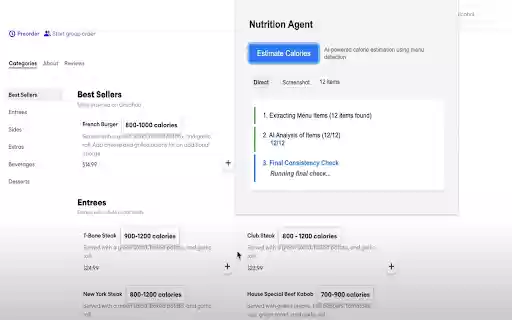 Nutrition Agent  from Chrome web store to be run with OffiDocs Chromium online