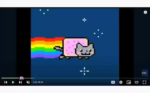 Nyan Cat Playback Bar for YouTube™  from Chrome web store to be run with OffiDocs Chromium online
