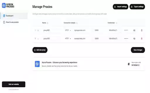NyronProxies Extension from Chrome web store to be run with OffiDocs Chromium online NyronProxies Extension from Chrome web store to be run with OffiDocs Chromium online