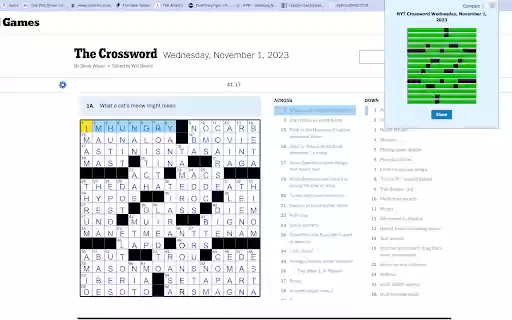 NYT Crossword Share  from Chrome web store to be run with OffiDocs Chromium online