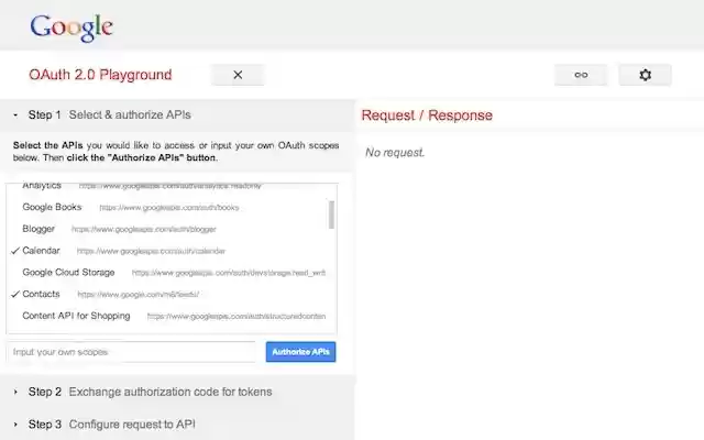 OAuth 2.0 Playground  from Chrome web store to be run with OffiDocs Chromium online