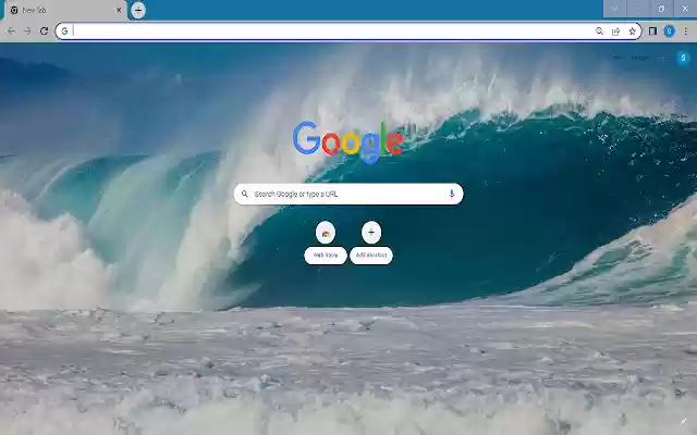 Ocean Waves Theme  from Chrome web store to be run with OffiDocs Chromium online