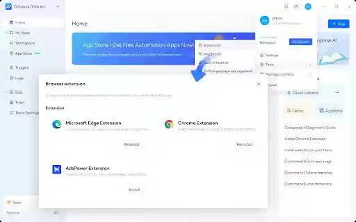 Octoparse AI Web Automation from Chrome web store to be run with OffiDocs Chromium online Octoparse AI Web Automation from Chrome web store to be run with OffiDocs Chromium online