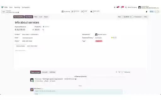 Odoo Chatter Utilities  from Chrome web store to be run with OffiDocs Chromium online