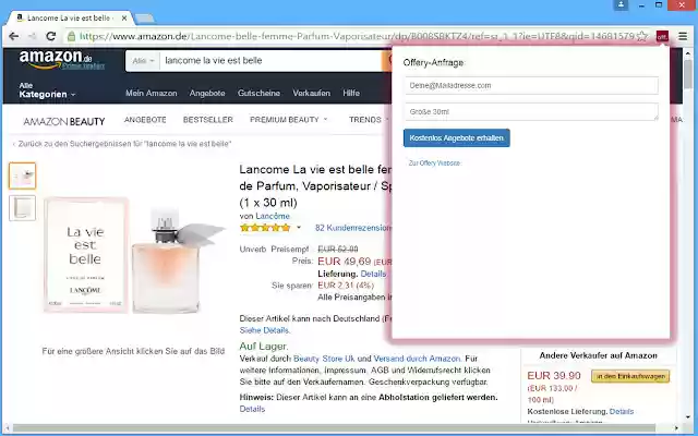 Offery Anfrage from Chrome web store to be run with OffiDocs Chromium online Offery Anfrage from Chrome web store to be run with OffiDocs Chromium online