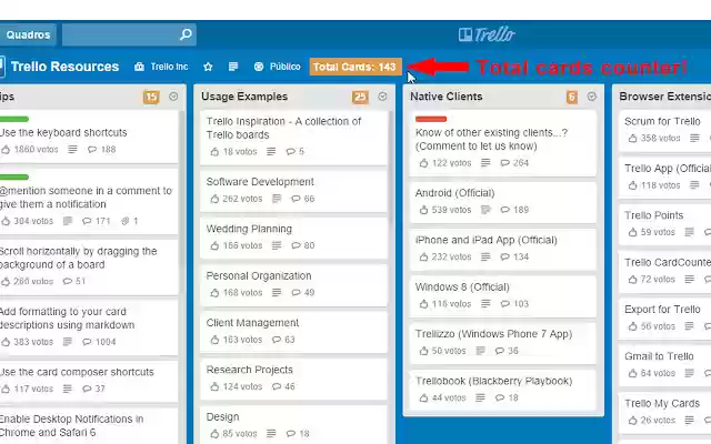 Official Card Counter Trello with Totalizer  from Chrome web store to be run with OffiDocs Chromium online