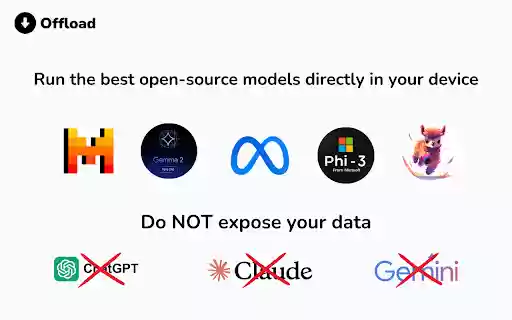 Offload: Fully private AI for any website using local models.  from Chrome web store to be run with OffiDocs Chromium online
