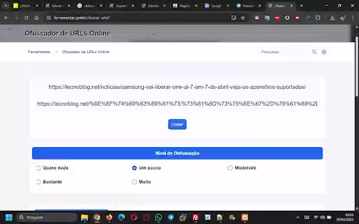 Ofuscador de URLs  from Chrome web store to be run with OffiDocs Chromium online