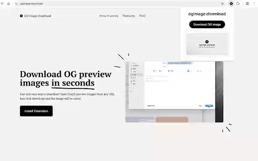 OG Image Download  from Chrome web store to be run with OffiDocs Chromium online