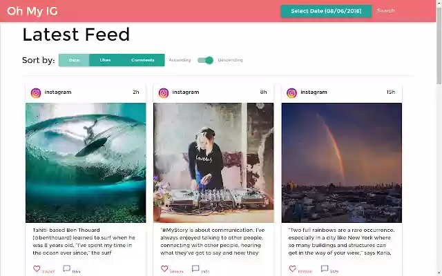 Oh My IG from Chrome web store to be run with OffiDocs Chromium online Oh My IG from Chrome web store to be run with OffiDocs Chromium online