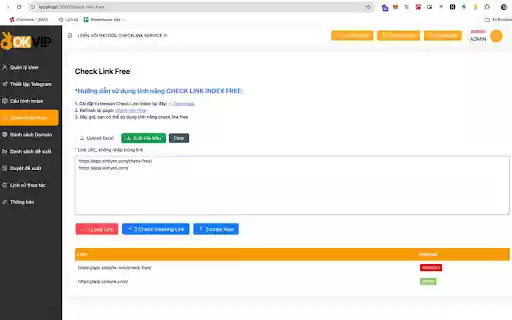 Ok Check Index  from Chrome web store to be run with OffiDocs Chromium online