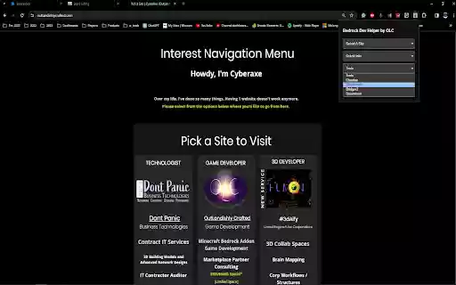 OLC Bedrock Dev Helper  from Chrome web store to be run with OffiDocs Chromium online