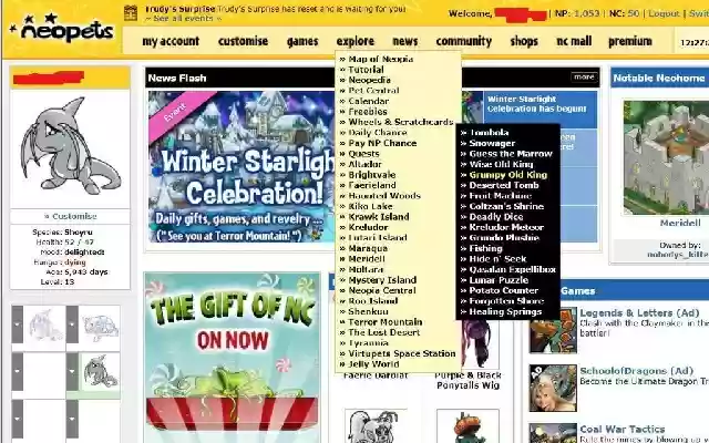 Old Neopets Images  from Chrome web store to be run with OffiDocs Chromium online