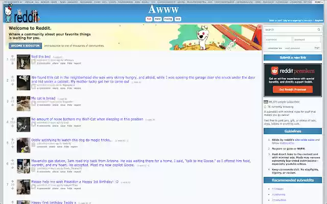 oldredditforever  from Chrome web store to be run with OffiDocs Chromium online