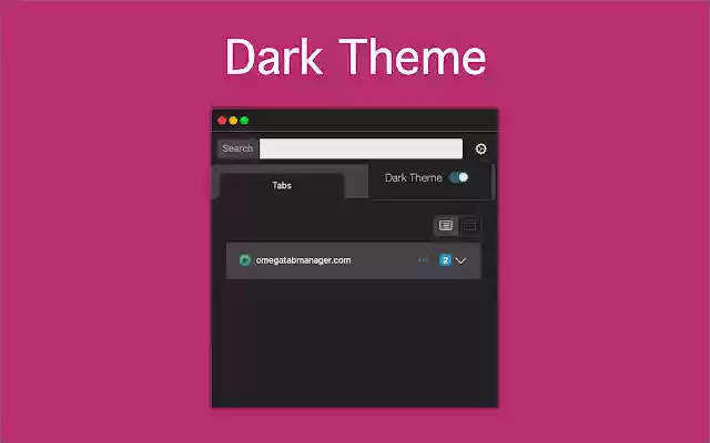 Omega Tab Manager  from Chrome web store to be run with OffiDocs Chromium online