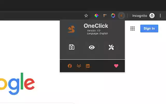One Click  from Chrome web store to be run with OffiDocs Chromium online