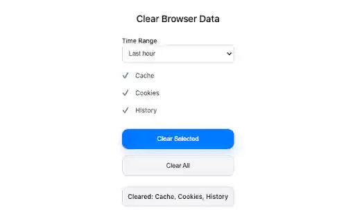 One Click Cache Cleaner  from Chrome web store to be run with OffiDocs Chromium online