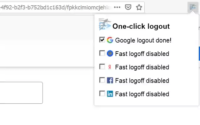 One click logout  from Chrome web store to be run with OffiDocs Chromium online