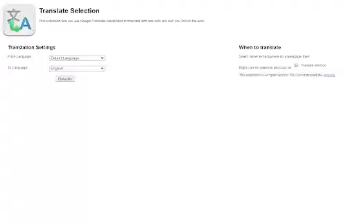 One Click Translate Selection  from Chrome web store to be run with OffiDocs Chromium online