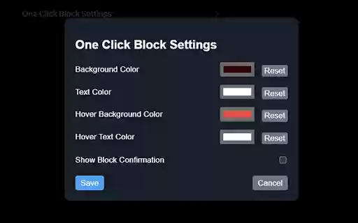 One Click X (Twitter) Block  from Chrome web store to be run with OffiDocs Chromium online