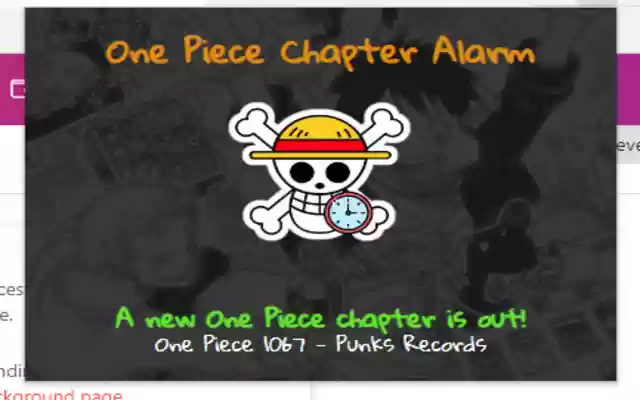 One Piece Chapter Alarm  from Chrome web store to be run with OffiDocs Chromium online