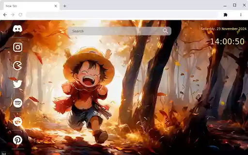 One Piece Luffy in Autumn  from Chrome web store to be run with OffiDocs Chromium online