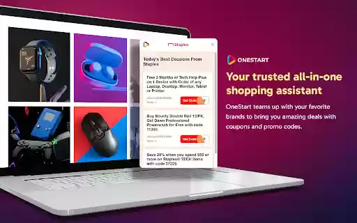 Onestart Extension  from Chrome web store to be run with OffiDocs Chromium online