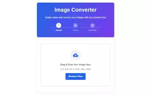 Online Image Size Converter  from Chrome web store to be run with OffiDocs Chromium online