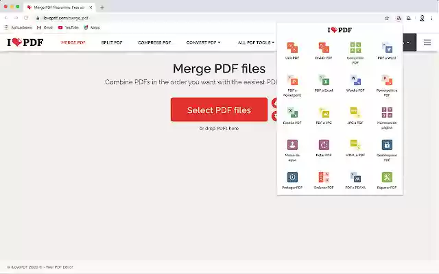 Online PDF tools | ilovepdf.com  from Chrome web store to be run with OffiDocs Chromium online