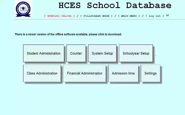 Online School Data Management  from Chrome web store to be run with OffiDocs Chromium online
