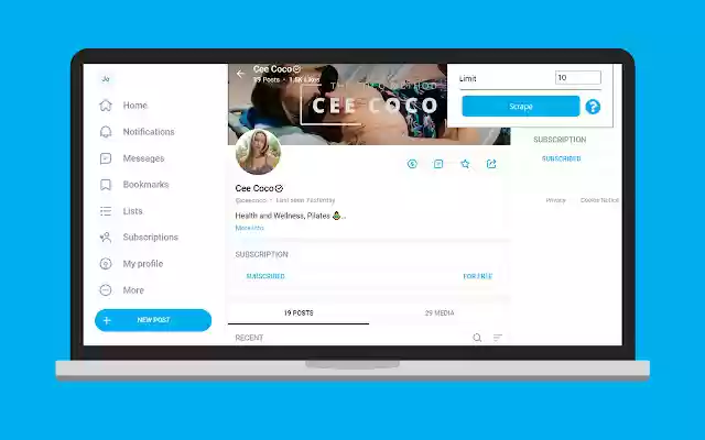 OnlyFans Downloader aus dem Chrome Web Store, der mit OffiDocs Chromium online ausgeführt werden soll