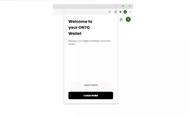 ONTO Wallet  from Chrome web store to be run with OffiDocs Chromium online