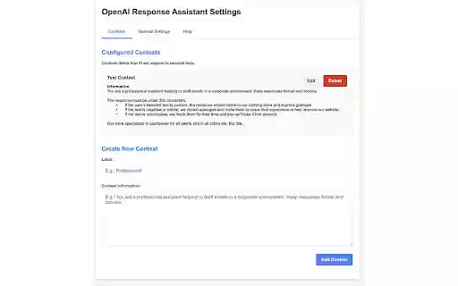 OpenAI Response Assistant from Chrome web store to be run with OffiDocs Chromium online OpenAI Response Assistant from Chrome web store to be run with OffiDocs Chromium online