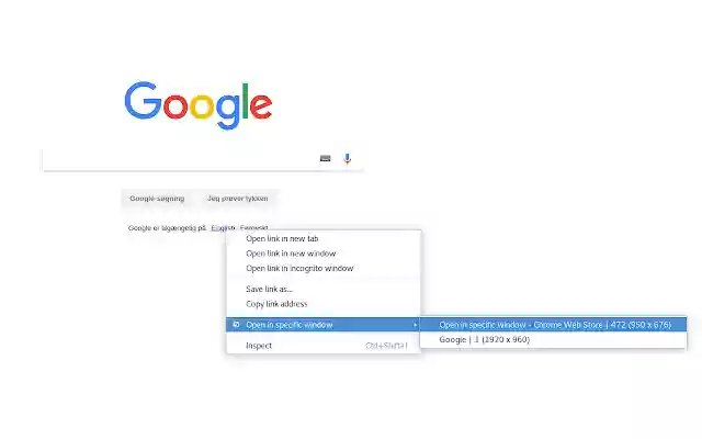 Open in specific window  from Chrome web store to be run with OffiDocs Chromium online