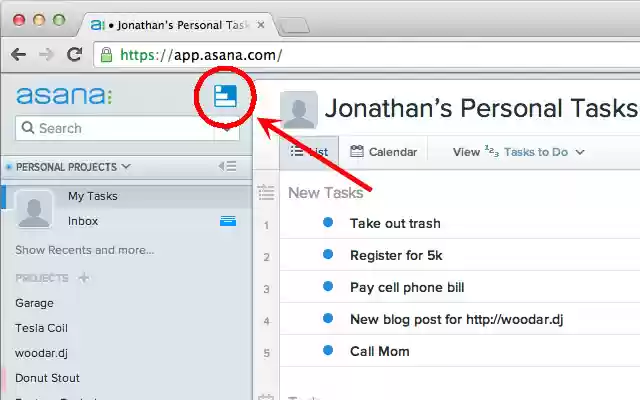 Open Instagantt from Asana  from Chrome web store to be run with OffiDocs Chromium online