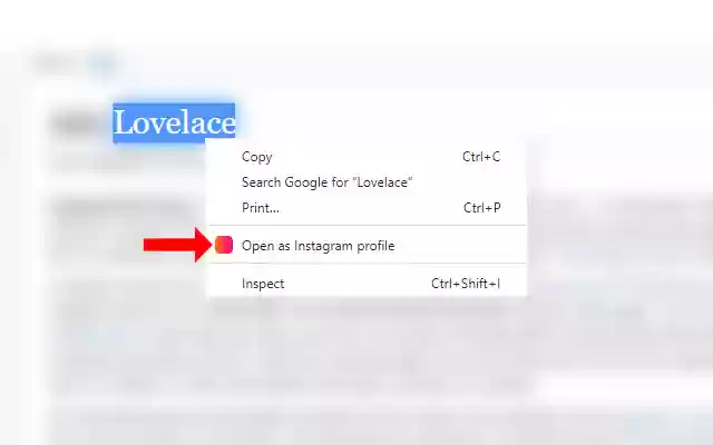 Open Instagram Profile  from Chrome web store to be run with OffiDocs Chromium online