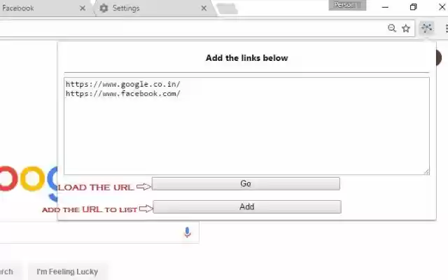 Open Multiple website  from Chrome web store to be run with OffiDocs Chromium online
