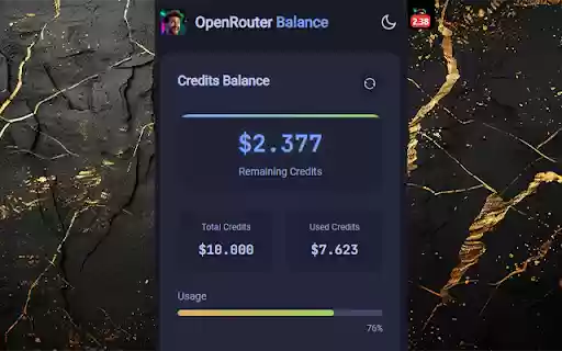 OpenRouter Balance Checker from Chrome web store to be run with OffiDocs Chromium online OpenRouter Balance Checker from Chrome web store to be run with OffiDocs Chromium online