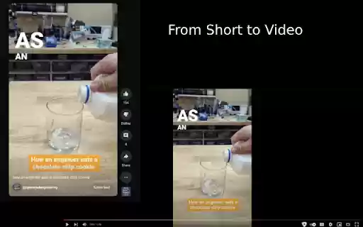 Open Shorts as Video  from Chrome web store to be run with OffiDocs Chromium online
