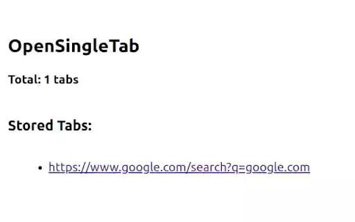 OpenSingleTab  from Chrome web store to be run with OffiDocs Chromium online
