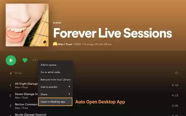 Open Spotify Desktop App from Chrome web store to be run with OffiDocs Chromium online Open Spotify Desktop App from Chrome web store to be run with OffiDocs Chromium online