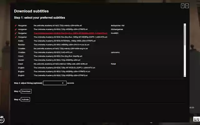 OpenSubtitles for Netflix  from Chrome web store to be run with OffiDocs Chromium online